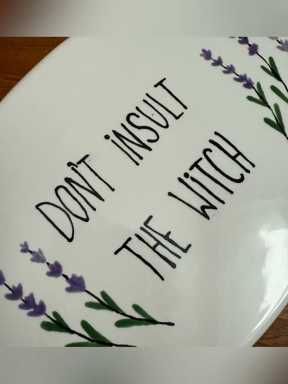 Don’t insult the witch wall ceramic hanging